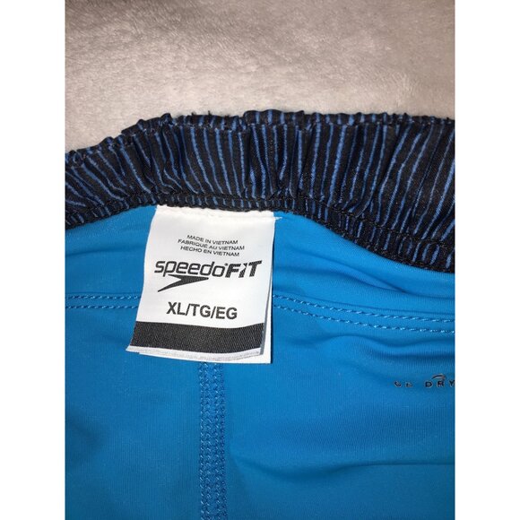 Speedo Men's Ombre' Blue Zip Pocket #7730042 Swim Trunks - Picture 3 of 8